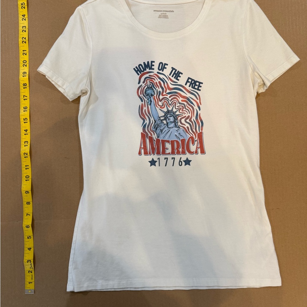 White Patriotic women’s tee shirt